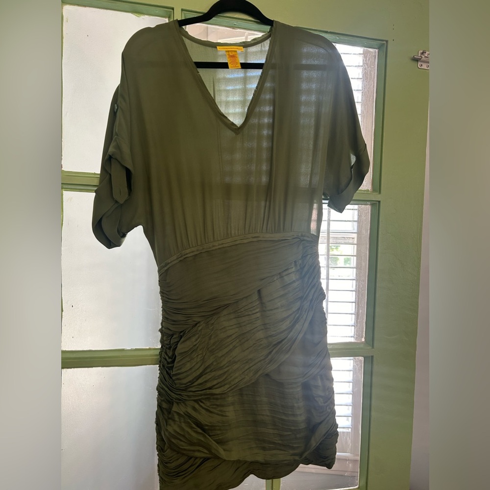 Catherine Malandrino Olive Green Dress Size 4